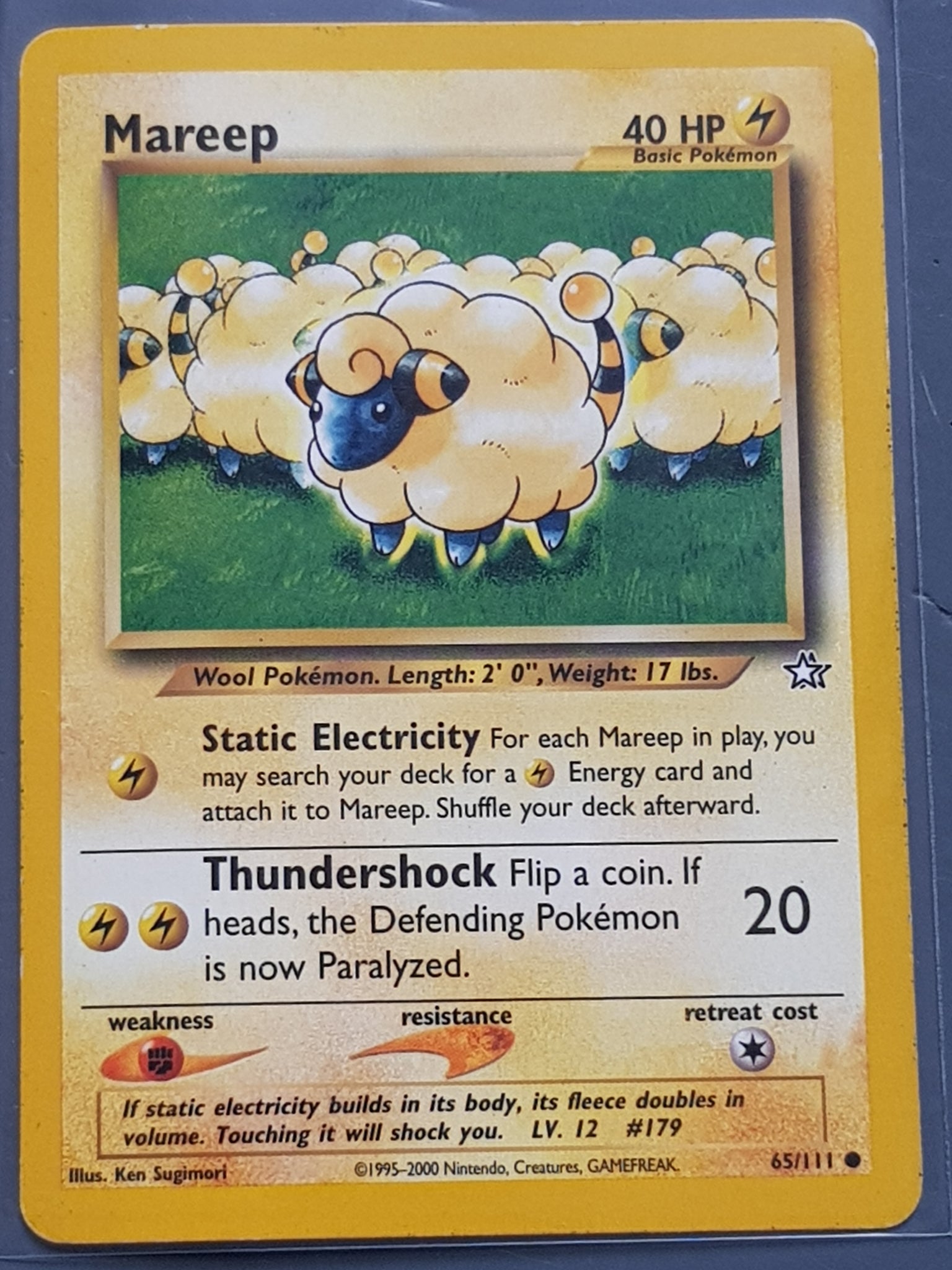 Pokemon Neo Genesis Mareep #65/111 Trading Card