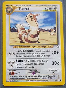 Pokemon Neo Genesis Furret #35/111 Trading Card