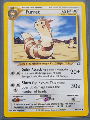 Pokemon Neo Genesis Furret #35/111 Trading Card