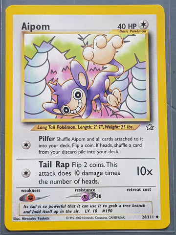 Pokemon Neo Genesis Aipom #26/111 Trading Card
