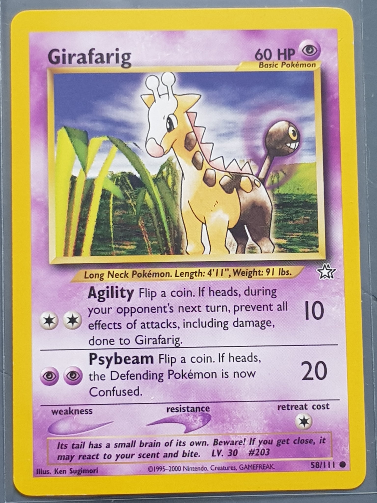 Pokemon Neo Genesis Girafarig #58/111 Trading Card