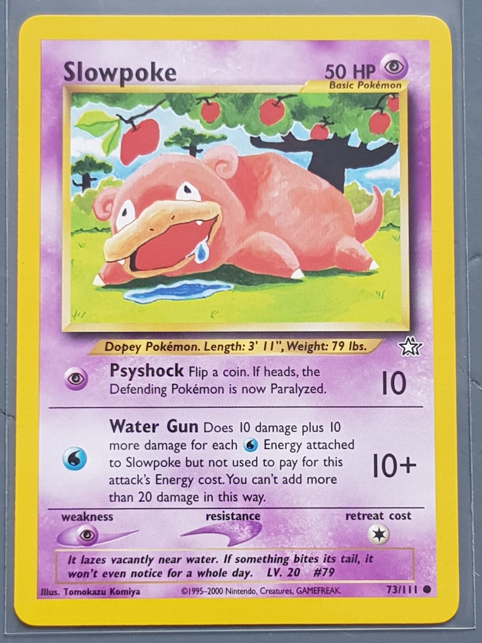 Pokemon Neo Genesis Slowpoke #73/111 Trading Card