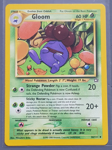 Pokemon Neo Genesis Gloom #36/111 Trading Card