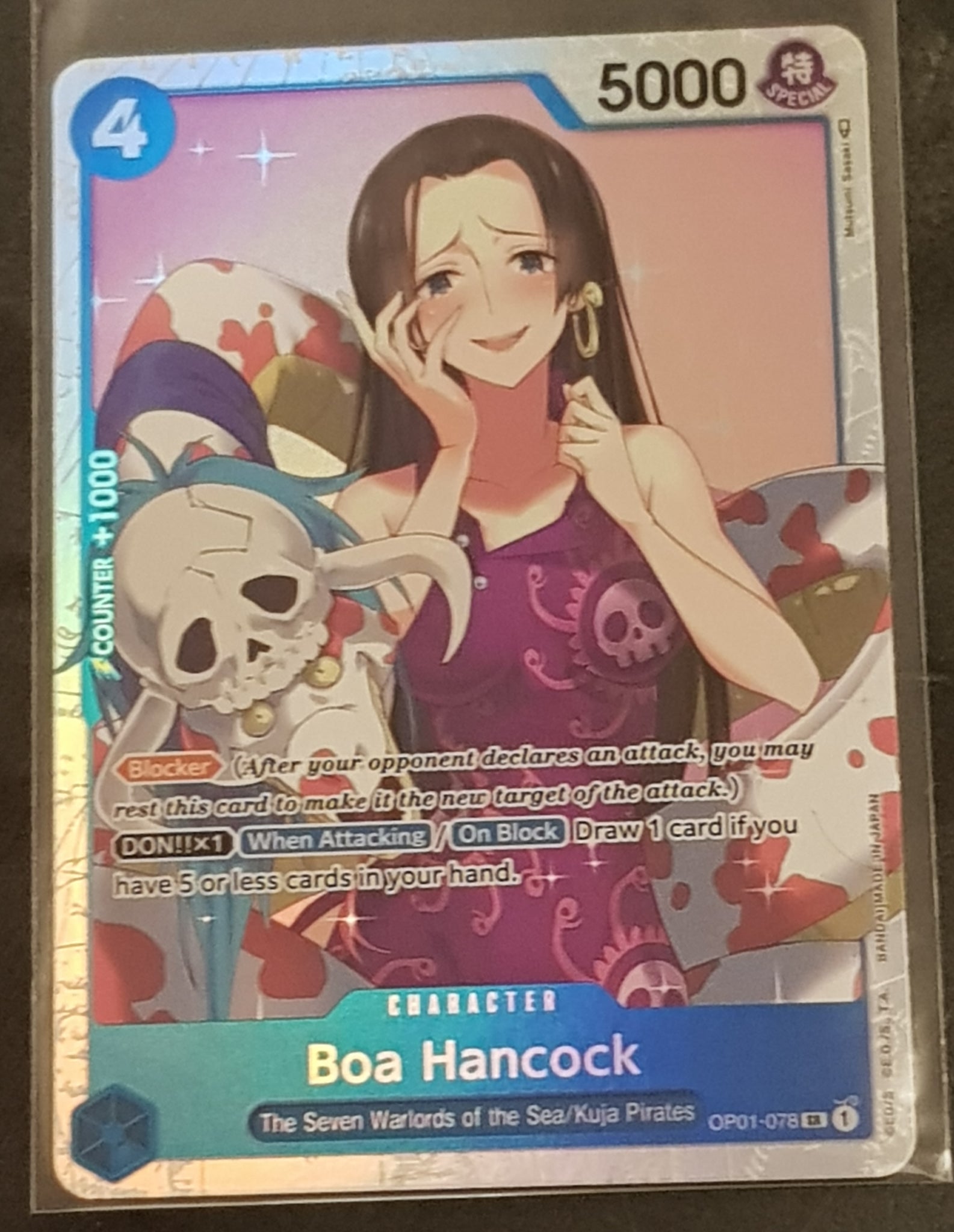 One Piece Card Game OP-01 Romance Dawn Boa Hancock #OP01-078 SR Foil Trading Card