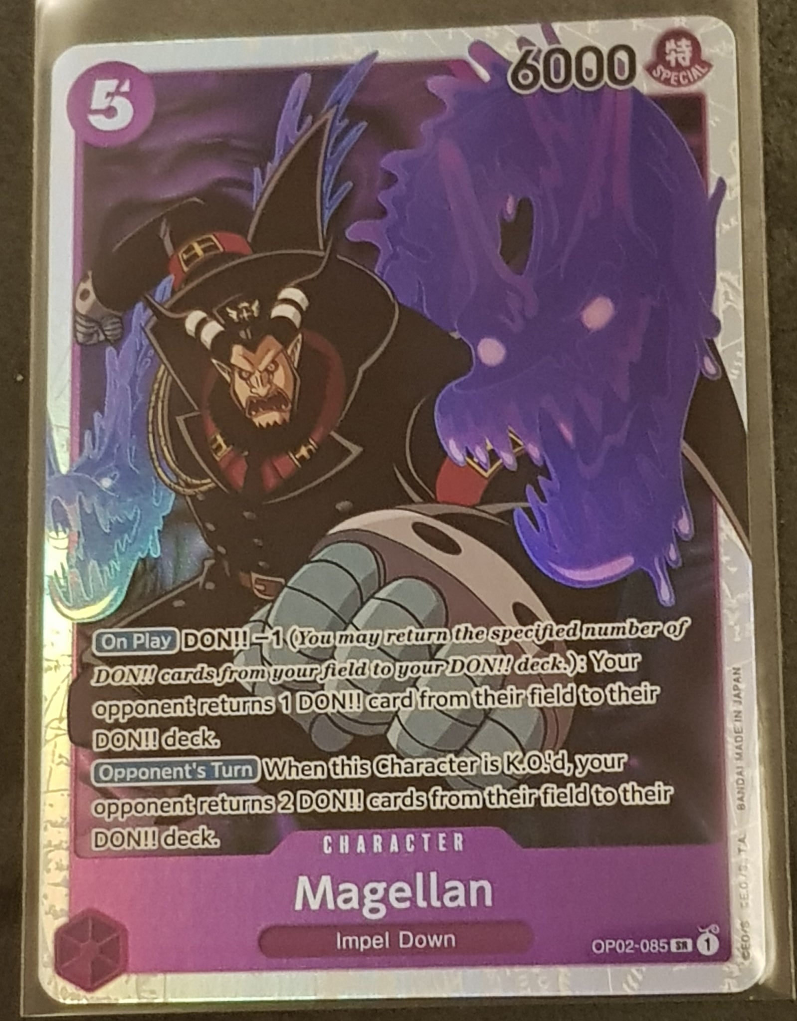 One Piece Card Game OP-02 Paramount War Magellan #OP02-085 SR Foil Tra Rotterdam Comics One Piece Card Game OP-02 Paramount War Magellan #OP02-085 SR Foil Tra Rotterdam Comics