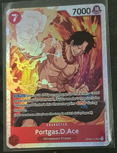 One Piece Card Game OP-02 Paramount War Portgas D Ace #OP02-013 SR Foil Trading Card