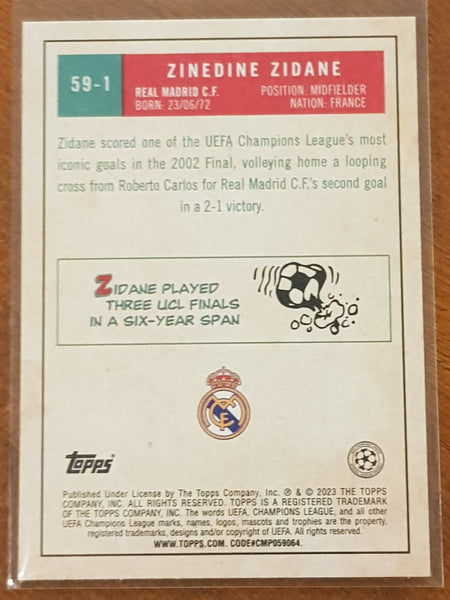 2022-23 Topps UEFA Club Competitions 1959 Zinedine Zidane #59-1 Trading Card