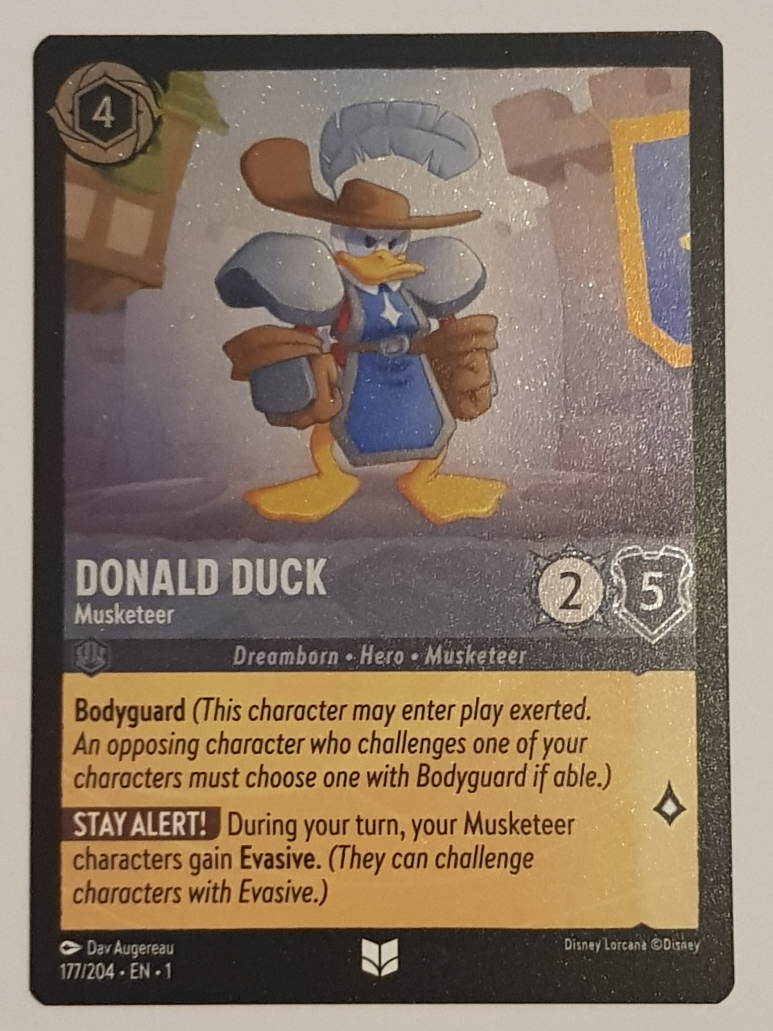 Disney Lorcana the First Chapter Donald Duck Musketeer #177/204 Foil T Rotterdam Comics Disney Lorcana the First Chapter Donald Duck Musketeer #177/204 Foil T Rotterdam Comics