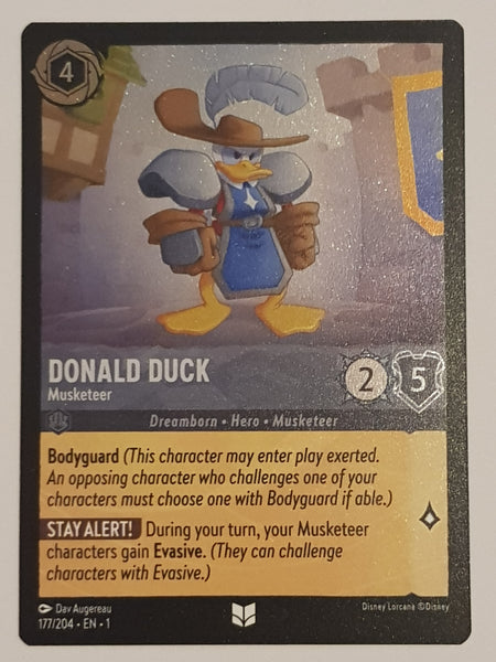Disney Lorcana the First Chapter Donald Duck Musketeer #177/204