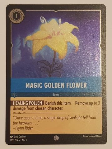 Disney Lorcana the First Chapter Magic Golden Flower #169/204 Foil Trading Card