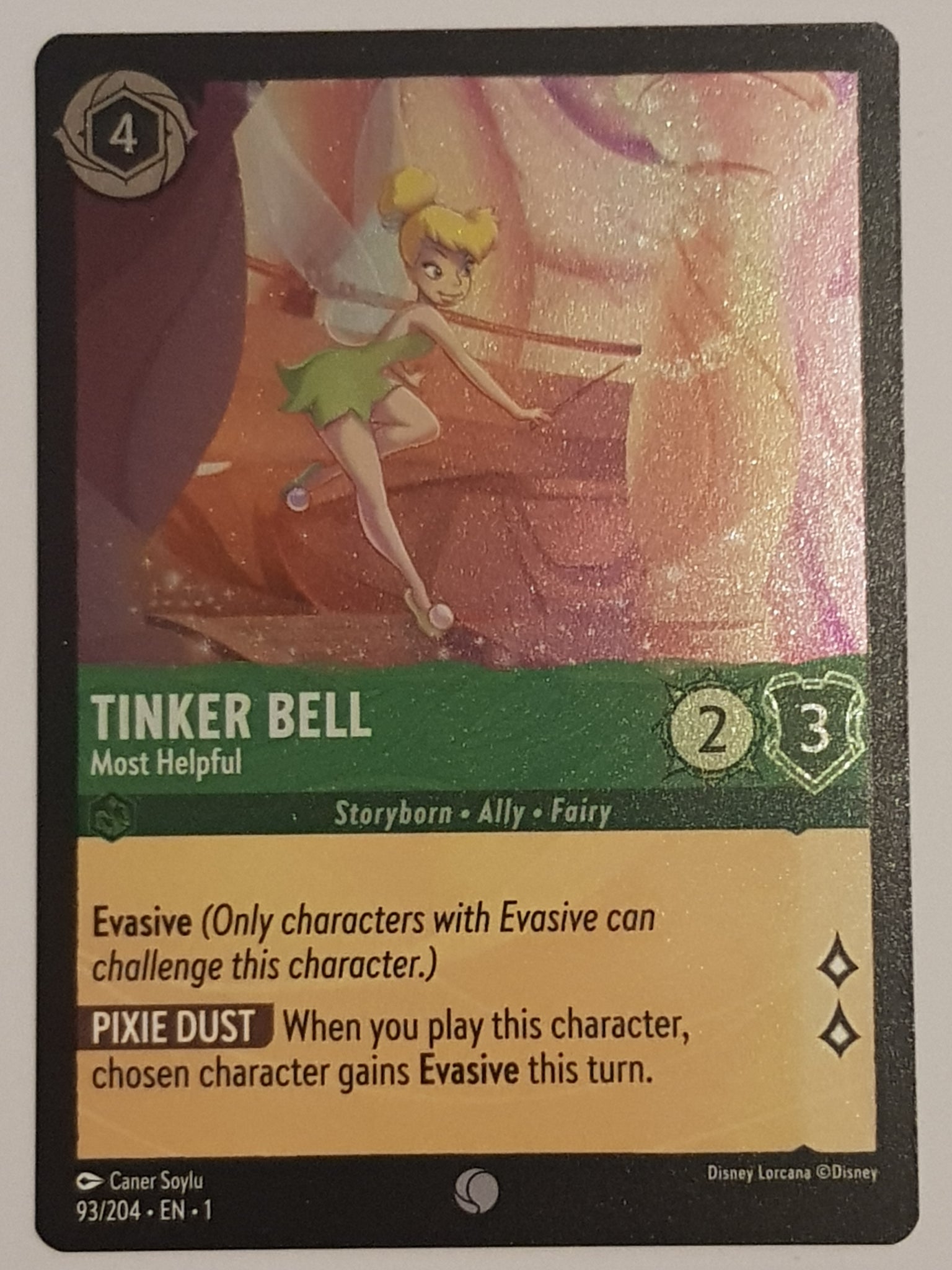 Disney Lorcana the First Chapter Tinker Bell Most Helpful #93/204 Foil Rotterdam Comics Disney Lorcana the First Chapter Tinker Bell Most Helpful #93/204 Foil Rotterdam Comics
