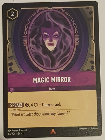 Disney Lorcana the First Chapter Magic Mirror #66/204 Rare Trading Card