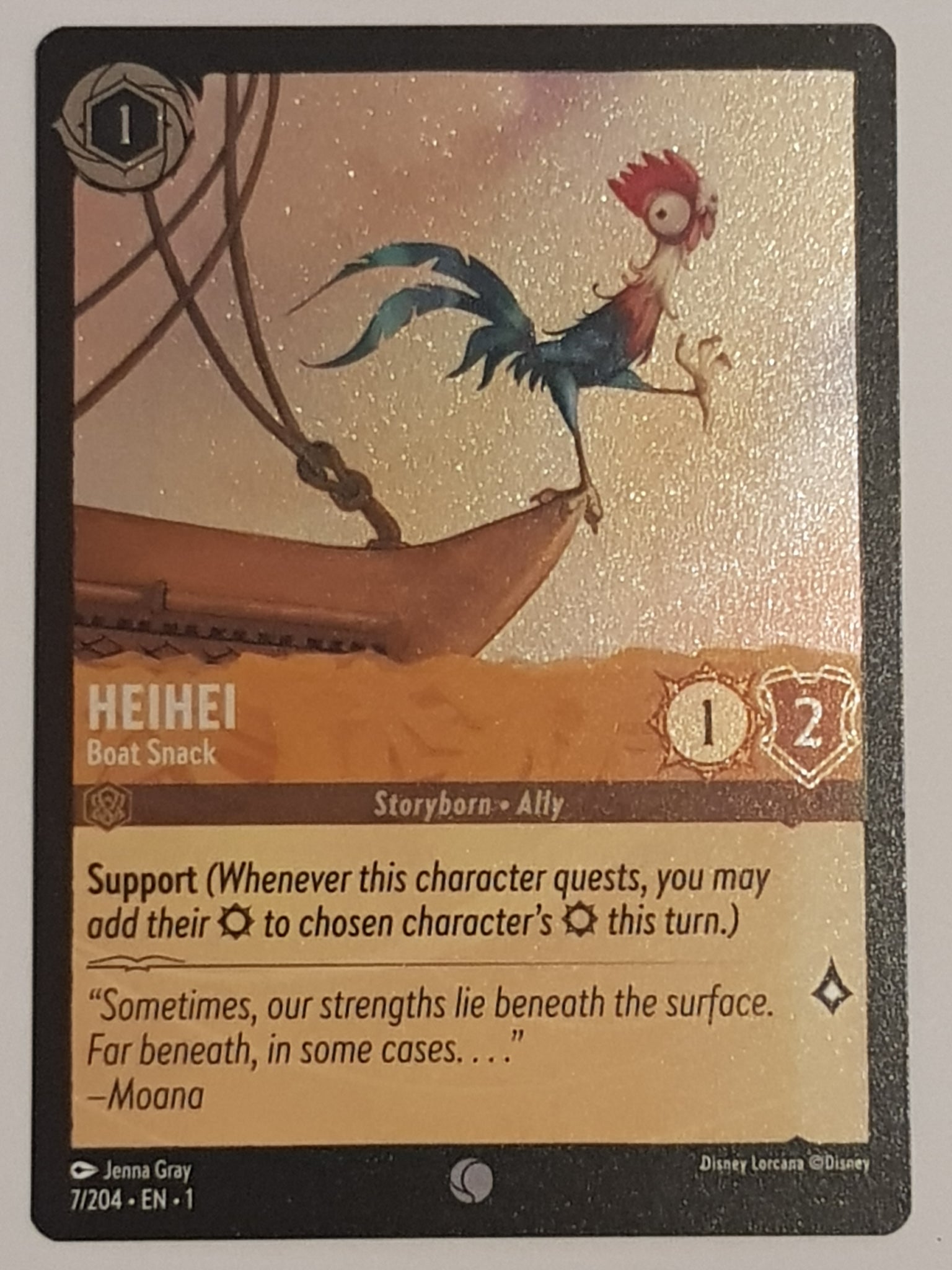 hei hei lorcana card Disney Lorcana the First Chapter Heihei Boat Snack #7/204 Foil Trading – Rotterdam Comics
