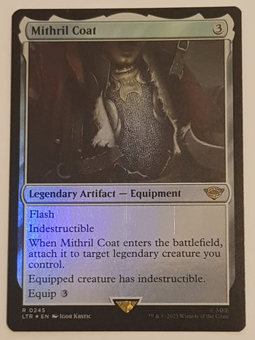 Magic the Gathering Lord of the Rings Mithril Coat LTR #245 Foil Trading Card