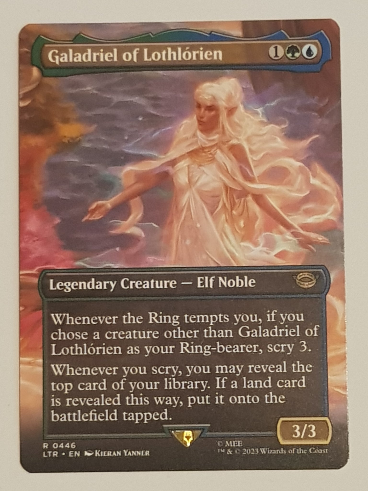 Magic the Gathering Lord of the Rings Galadriel of Lothlorien LTR #446 (Full Art) Trading Card