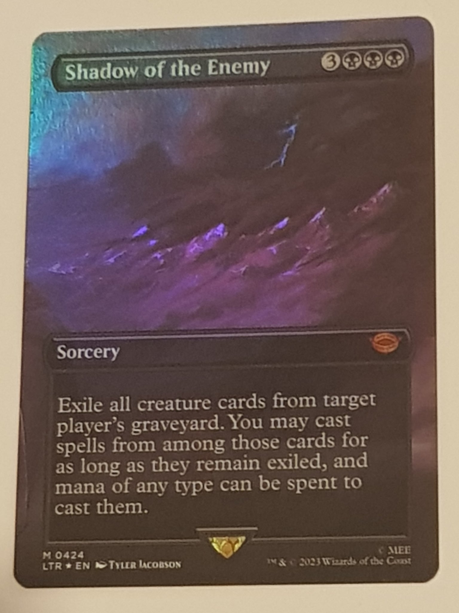 Magic the Gathering Lord of the Rings Shadow of the Enemy LTR #424 (Full Art) Foil Trading Card