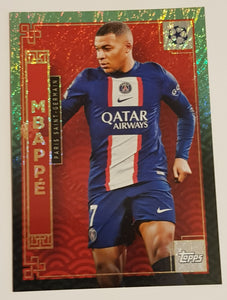 2022-23 Topps UEFA Club Competitions Jade Edition Kylian Mbappe Chinese New Year #NY-4 Trading Card