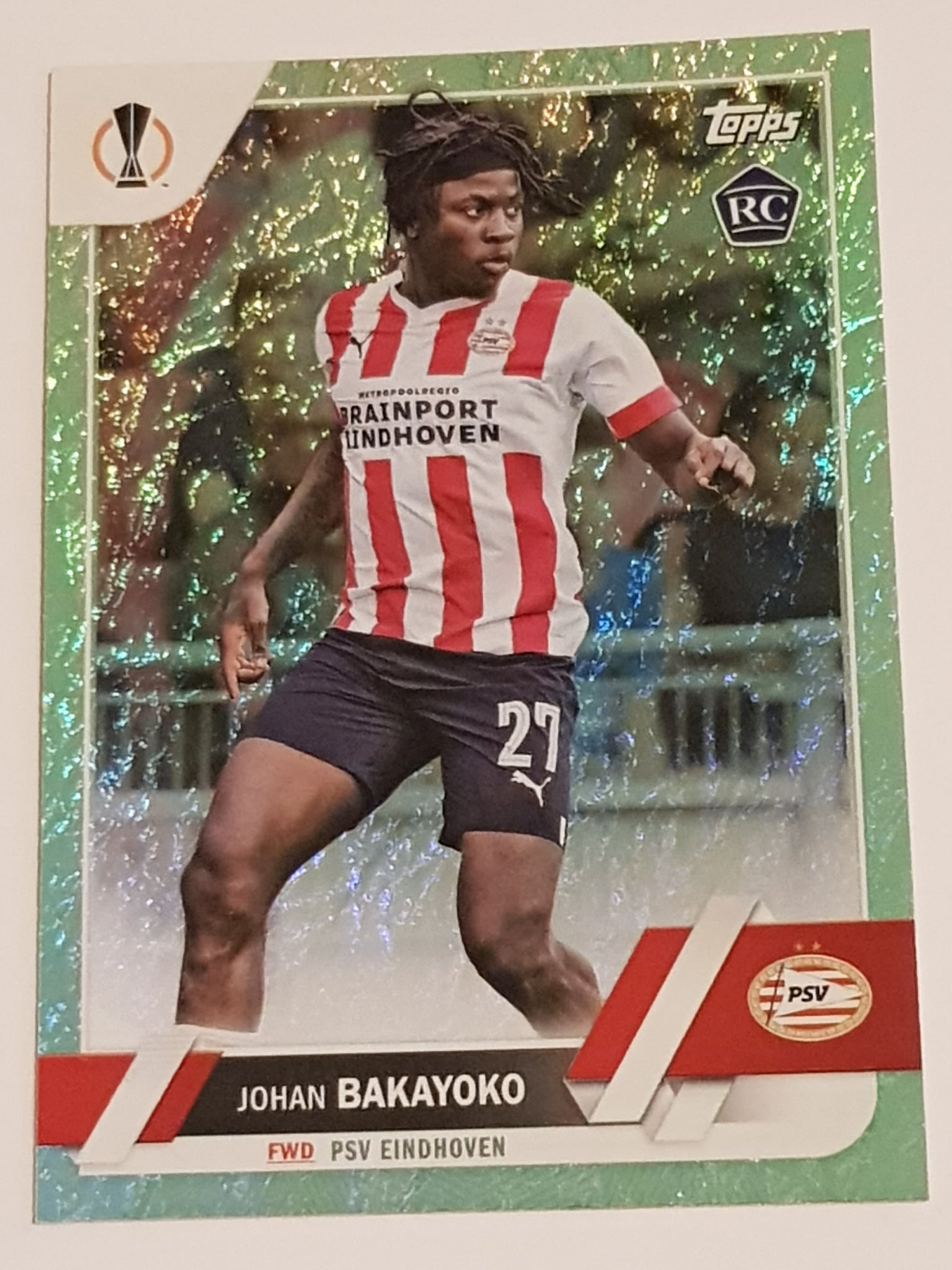 2022-23 Topps UEFA Club Competitions Jade Edition Johan Bakayoko #126 Base Rookie Card