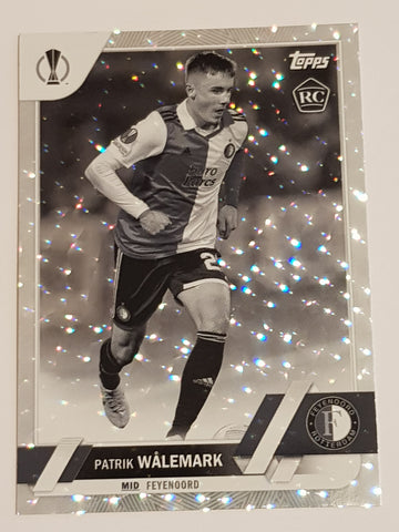 2022-23 Topps UEFA Club Competitions Jade Edition Patrik Walemark #182 Black and White  Icy Foil Parallel /150 Rookie Card
