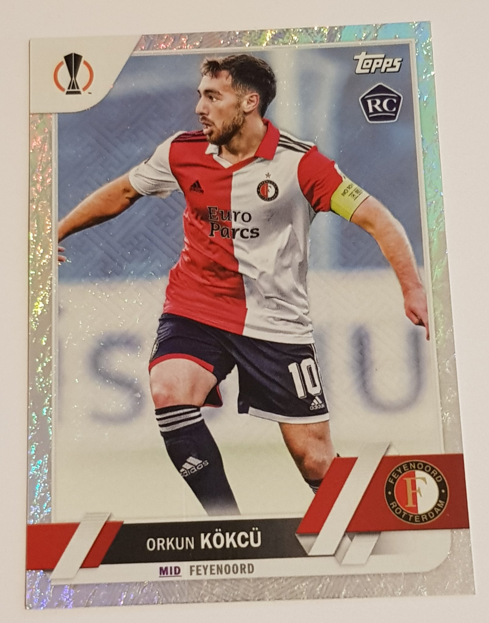 2022-23 Topps UEFA Club Competitions Jade Edition Orkun Kokcu #151 Year of the Rabbit Parallel /99 Rookie Card