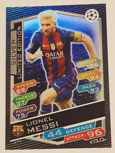 2016-17 Topps Match Attax Limited Edition Silver Lionel Messi #LEPA Trading Card