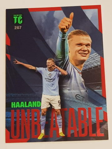 2022-23 Panini Top Class Erling Haaland Unbeatable #267 Red Parallel Trading Card