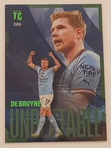 2022-23 Panini Top Class Kevin de Bruyne Unbeatable #265 Green Parallel Trading Card