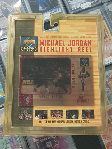 1997-98 Upper Deck Diamond Vision Michael Jordan Highlight Reel #3 Jumbo Motion Trading Card