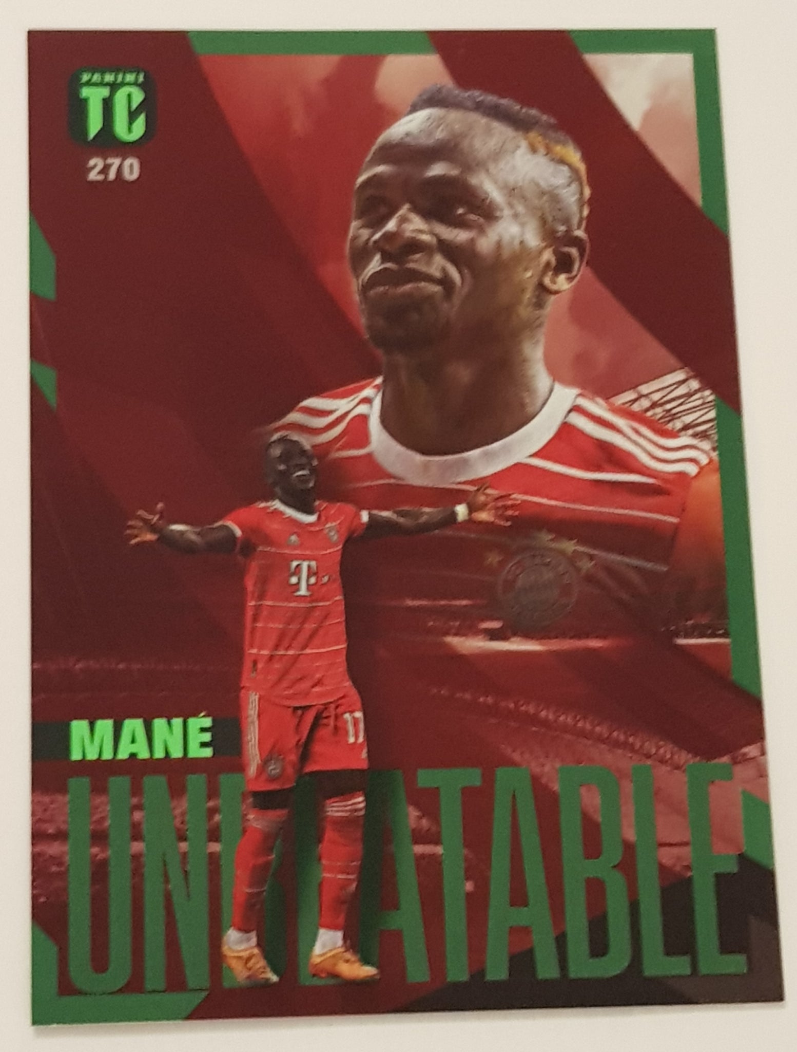 2022-23 Panini Top Class Sanio Mane Unbeatable #270 Green Parallel Trading Card