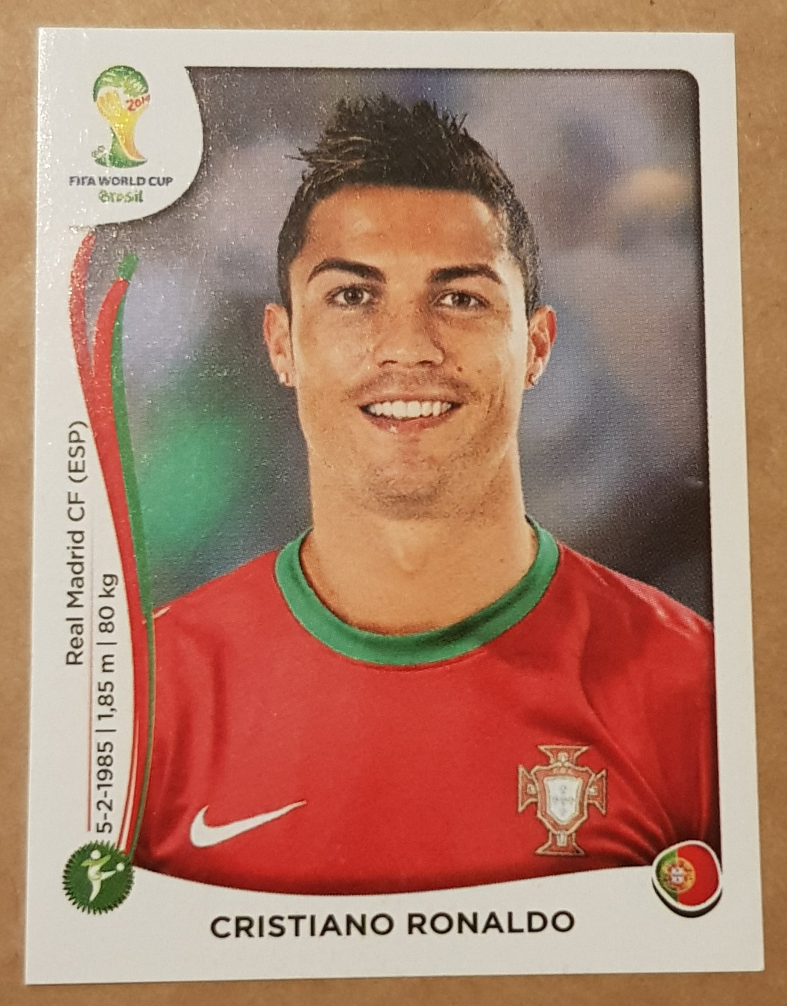 2014 Panini FIFA World Cup Brasil Cristiano Ronaldo #523 Sticker