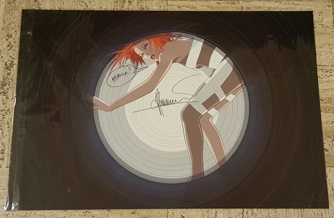 Leeloo - Craig Drake Limited Edition Illuminated Screen Print (Signed and Inscribed by Luc Besson)