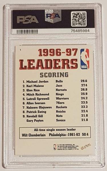 1997-98 NBA Hoops Michael Jordan #1 PSA 9 Trading Card