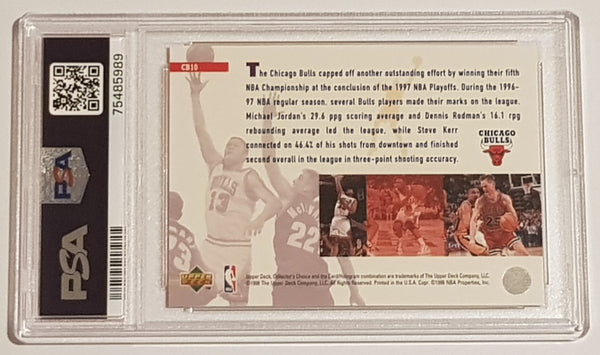 1997-98 Upper Deck Collector's  Choice Chicago Bulls Team #CB10 PSA 8 Trading Card