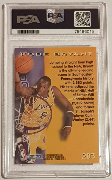 1996-97 Skybox Premium Kobe Bryant #203 PSA 8 Rookie Card