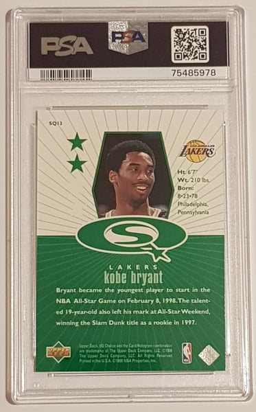 1998-99 Upper Deck Collector's Choice Starquest Kobe Bryant #SQ13 (Green) PSA 8 Trading Card