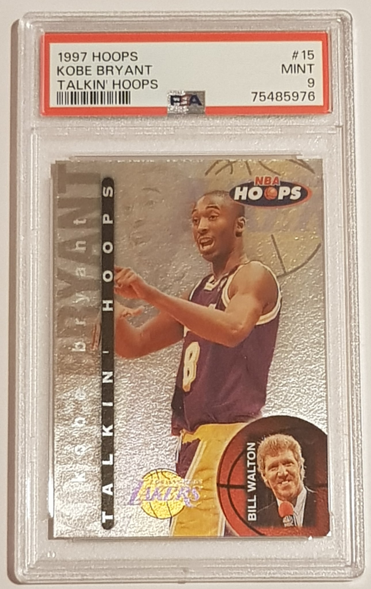 1997-98 NBA Hoops Talkin' Hoops Kobe Bryant #15 PSA 9 Trading Card