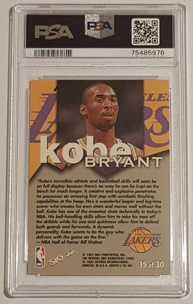 1997-98 NBA Hoops Talkin' Hoops Kobe Bryant #15 PSA 9 Trading Card