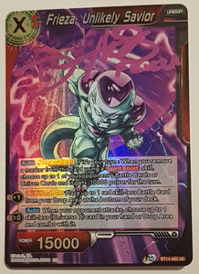 Dragon Ball Super Cross Spirits Frieza, Unlikely Savior #BT14-003 UC Foil Trading Card (Signed by Daman Mills)