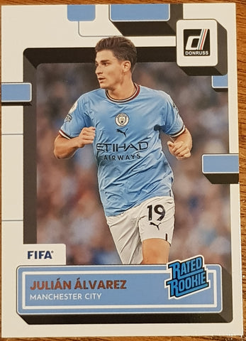 2022-23 Panini Donruss Soccer FIFA Julian Alvarez #198 Rated Rookie Card