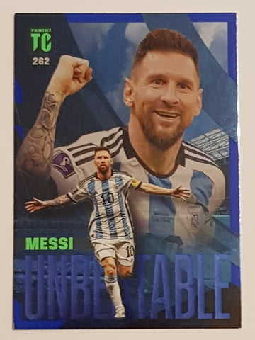 2022-23 Panini Top Class Lionel Messi Unbeatable #262 Blue Parallel Trading Card