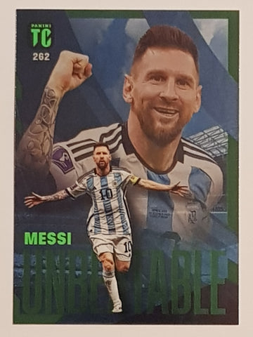 2022-23 Panini Top Class Lionel Messi Unbeatable #262 Green Parallel Trading Card