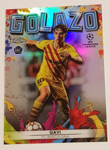 2021-22 Topps Chrome Champions League Gavi Golazo #G-10 Rookie Card