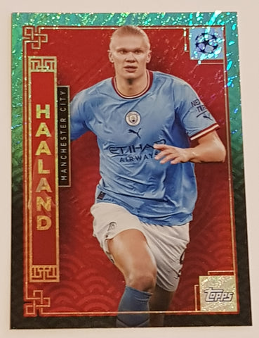 2022-23 Topps UEFA Club Competitions Jade Edition Erling Haaland Chinese New Year #NY-3 Trading Card