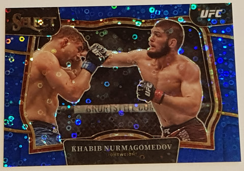 2023 Panini Select UFC Khabib Nurmagomedov #203 Octagonside Blue Disco Prizm Parallel /49 Trading Card
