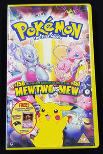 Pokemon the First Movie - Original Sealed VHS (UK Release w/ Mewtwo Promo Card)