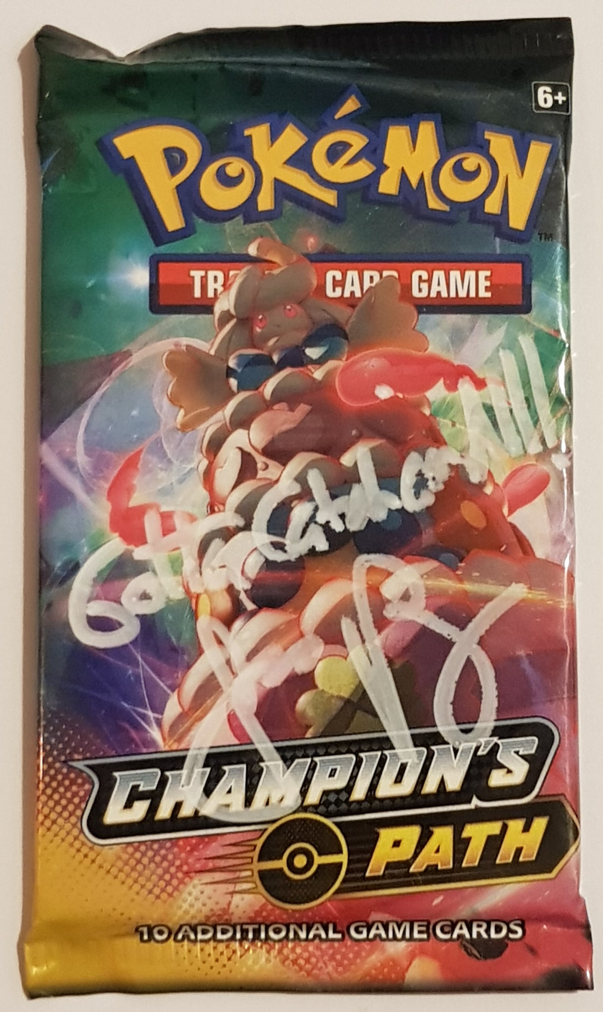 Pokemon Sword and Shield Champions Path Sealed Booster Pack (Signed by Rotterdam Comics Pokemon Sword and Shield Champions Path Sealed Booster Pack (Signed by Rotterdam Comics