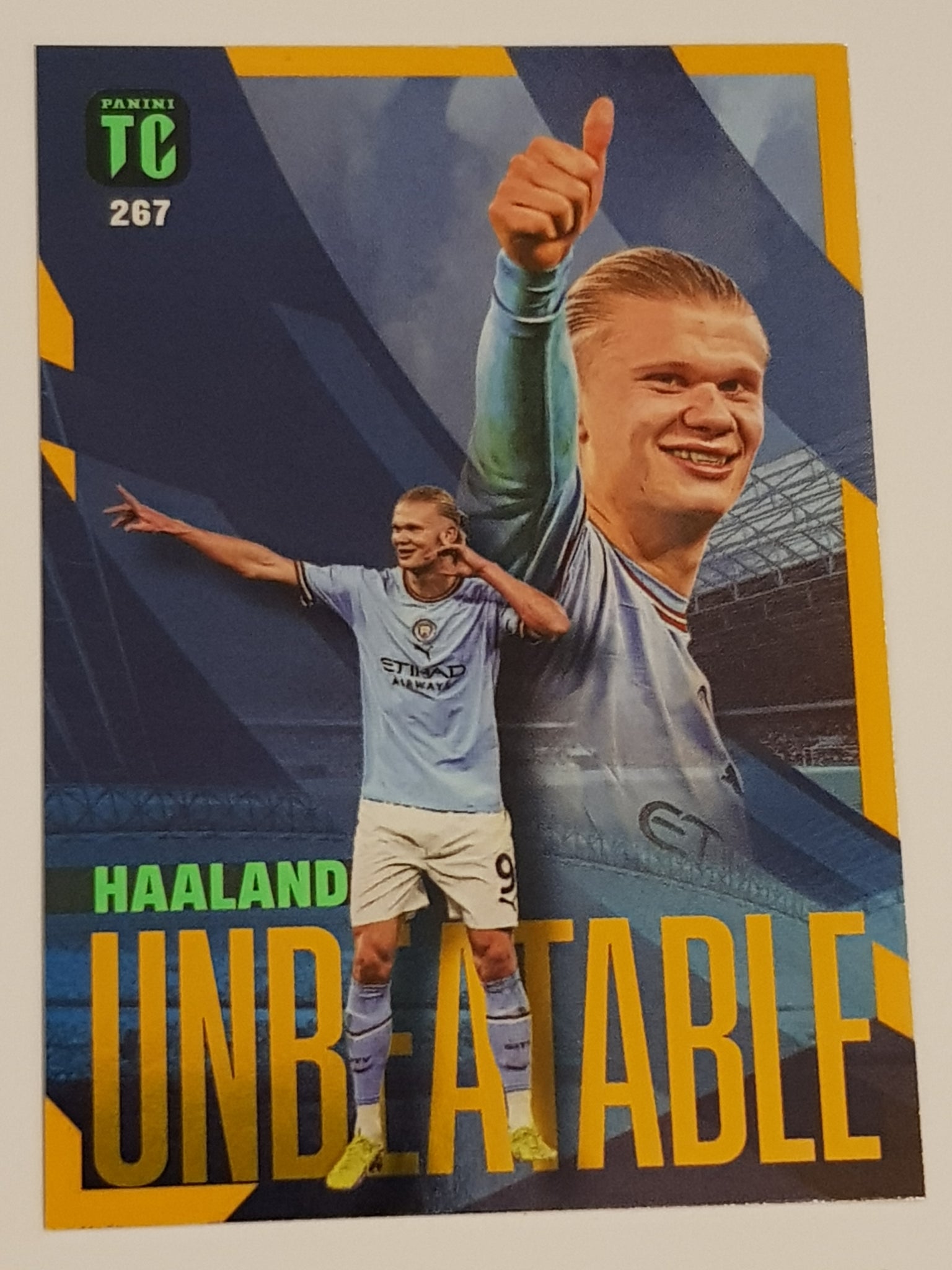 2022-23 Panini Top Class Erling Haaland Unbeatable #267 Orange Parallel Trading Card