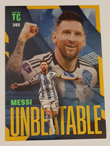 2022-23 Panini Top Class Lionel Messi Unbeatable #262 Orange Parallel Trading Card