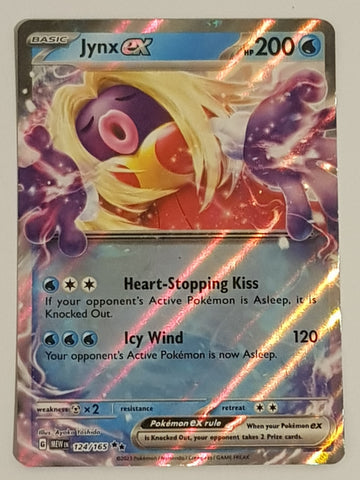 Pokemon Scarlet and Violet 151 Jynx Ex #124/165 Holo Trading Card