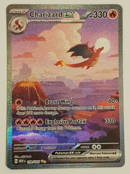 Pokemon Scarlet and Violet 151 Charizard Evolution Line #168/169/199/165 Special Art Rare Holo Trading Card Set